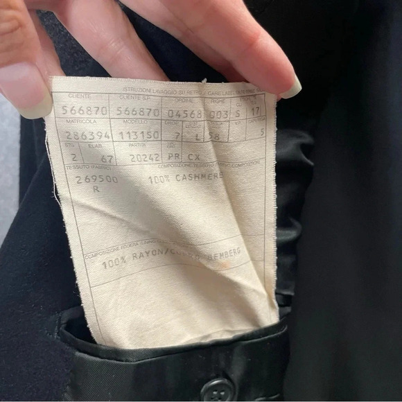 Ermenenegildo Zegna Neiman Marcus  Vintage Cashmere Black Sports Coat Blazer - Picture 5 of 8